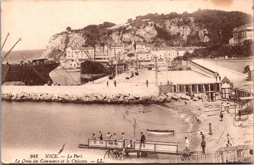 Cartolina nizza port le - nizza,
